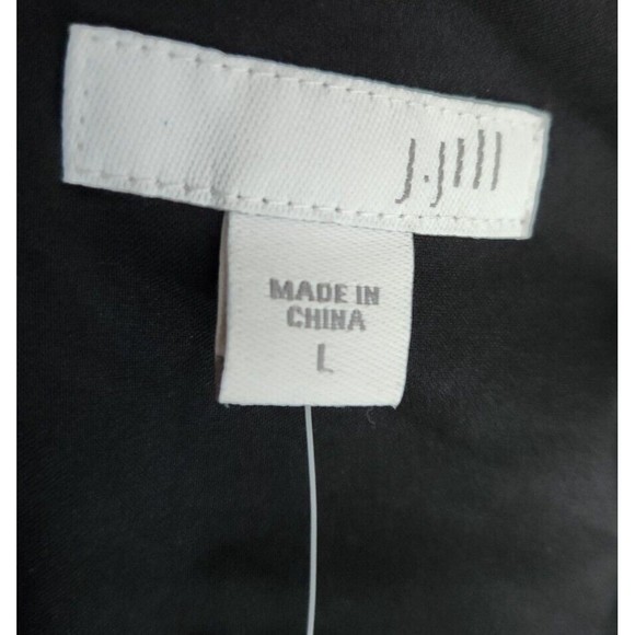 j jill Women Skirt Sz L Red Black Geometric Print Lined Pencil Textured NWT - Picture 7 of 11